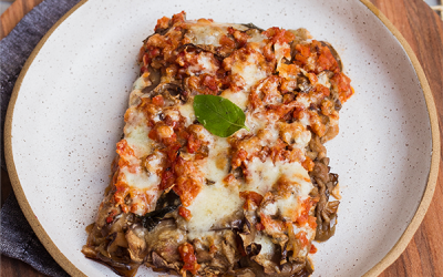 LASANHA DE BERINJELA VEGETARIANA
